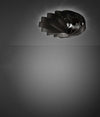 Plafoniera-Moderna-1-Luce-Flat-In-Polilux-Nero-D50-Made-In-Italy