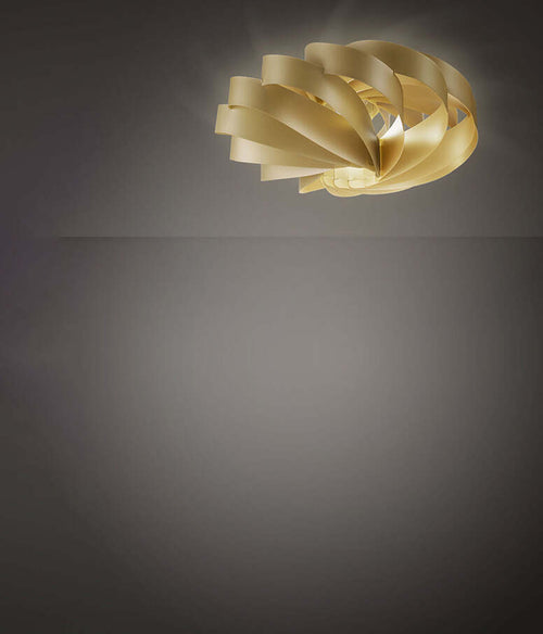 Plafoniera-Moderna-1-Luce-Flat-In-Polilux-Oro-D40-Made-In-Italy
