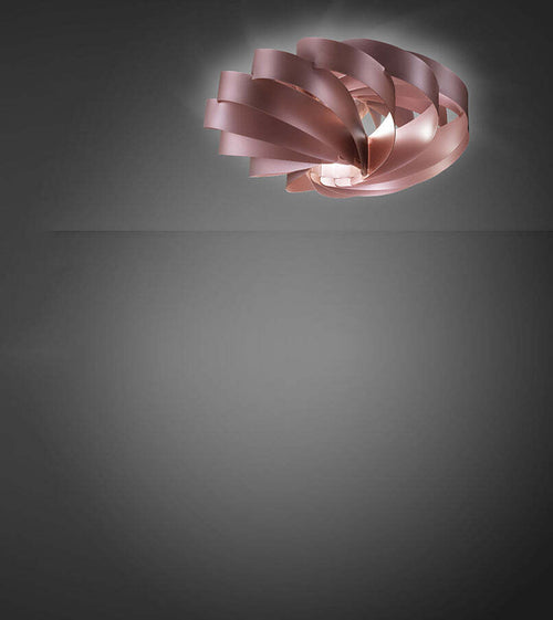 Plafoniera-Moderna-1-Luce-Flat-In-Polilux-Rosa-Metallico-D40-Made-In-Italy