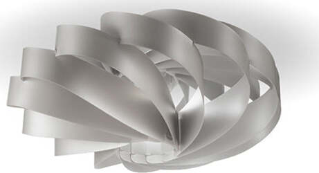 Plafoniera-Moderna-1-Luce-Flat-In-Polilux-Silver-D30-Made-In-Italy