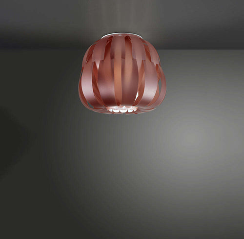 Plafoniera-Moderna-1-Luce-Queen-In-Polilux-Rosa-Metallico-D19-Made-In-Italy