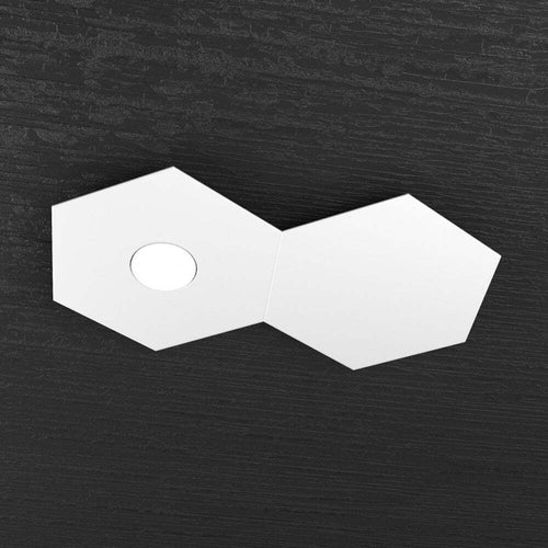 Plafoniera-Moderna-2-Moduli-Hexagon-Metallo-Bianco-1-Luce-Led-12W