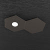 Plafoniera-Moderna-2-Moduli-Hexagon-Metallo-Marrone-1-Luce-Led-12W