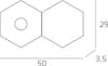 Plafoniera-Moderna-2-Moduli-Hexagon-Metallo-Marrone-1-Luce-Led-12W