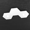 Plafoniera-Moderna-3-Moduli-Hexagon-Metallo-Bianco-2-Luci-Led-12X2W