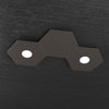 Plafoniera-Moderna-3-Moduli-Hexagon-Metallo-Marrone-2-Luci-Led-12X2W