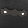 Plafoniera-Moderna-3-Moduli-Hexagon-Metallo-Marrone-2-Luci-Led-12X2W
