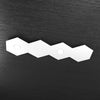 Plafoniera-Moderna-4-Moduli-Hexagon-Metallo-Bianco-2-Luci-Led-12X2W