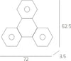 Plafoniera-Moderna-4-Moduli-Hexagon-Metallo-Foglia-Rame-3-Luci-Led-12X3W
