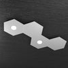 Plafoniera-Moderna-4-Moduli-Hexagon-Metallo-Grigio-2-Luci-Led-12X2W