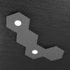 Plafoniera-Moderna-4-Moduli-Hexagon-Metallo-Grigio-Antracite-2-Luci-Led-12X2W