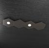 Plafoniera-Moderna-4-Moduli-Hexagon-Metallo-Marrone-2-Luci-Led-12X2W