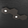Plafoniera-Moderna-4-Moduli-Hexagon-Metallo-Marrone-2-Luci-Led-12X2W