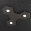 Plafoniera-Moderna-4-Moduli-Hexagon-Metallo-Marrone-3-Luci-Led-12X3W