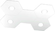 Plafoniera-Moderna-5-Moduli-Hexagon-Metallo-Bianco-4-Luci-Led-12X4W