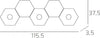 Plafoniera-Moderna-5-Moduli-Hexagon-Metallo-Foglia-Rame-3-Luci-Led-12X3W