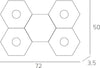 Plafoniera-Moderna-5-Moduli-Hexagon-Metallo-Foglia-Rame-4-Luci-Led-12X4W