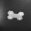 Plafoniera-Moderna-5-Moduli-Hexagon-Metallo-Grigio-4-Luci-Led-12X4W