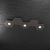 Plafoniera-Moderna-5-Moduli-Hexagon-Metallo-Marrone-3-Luci-Led-12X3W