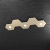 Plafoniera-Moderna-5-Moduli-Hexagon-Metallo-Sabbia-3-Luci-Led-12X3W