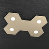 Plafoniera-Moderna-5-Moduli-Hexagon-Metallo-Sabbia-4-Luci-Led-12X4W