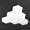 Plafoniera-Moderna-6-Moduli-Hexagon-Metallo-Bianco-3-Luci-Led-12X3W