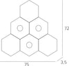 Plafoniera-Moderna-6-Moduli-Hexagon-Metallo-Foglia-Rame-3-Luci-Led-12X3W