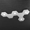 Plafoniera-Moderna-6-Moduli-Hexagon-Metallo-Grigio-4-Luci-Led-12X4W