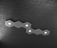 Plafoniera-Moderna-6-Moduli-Hexagon-Metallo-Grigio-Antracite-4-Luci-Led-12X4W