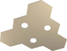Plafoniera-Moderna-6-Moduli-Hexagon-Metallo-Sabbia-3-Luci-Led-12X3W