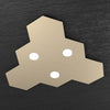 Plafoniera-Moderna-6-Moduli-Hexagon-Metallo-Sabbia-3-Luci-Led-12X3W