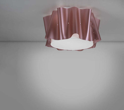 Plafoniera-Moderna-A-1-Luce-Folio-In-Polilux-Rosa-Metallico-D50-Made-In-Italy