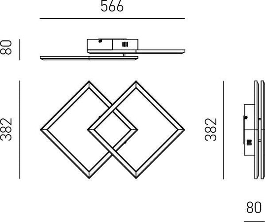 Plafoniera-Moderna-Afrodite-Alluminio-Oro-Spazzolato-Led-42W
