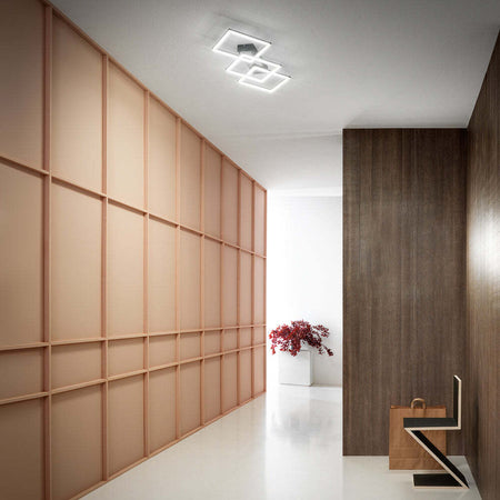 Plafoniera-Moderna-Afrodite-Alluminio-Titanio-Led-28W