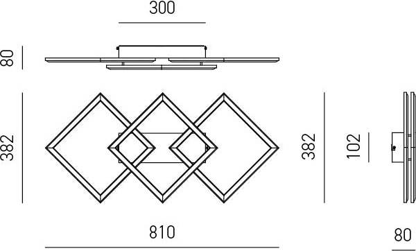 Plafoniera-Moderna-Afrodite-Alluminio-Titanio-Led-28W