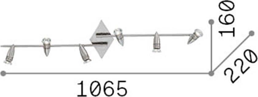 Plafoniera-Moderna-Alfa-Metallo-Bianco-6-Luci-Gu10-7W-3000K-Luce-Calda