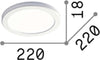 Plafoniera-Moderna-Aura-Materie-Plastiche-Bianco-Led-20W-3000K-D22Cm