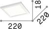 Plafoniera-Moderna-Aura-Materie-Plastiche-Nero-Led-20W-3000K