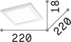 Plafoniera-Moderna-Aura-Materie-Plastiche-Nero-Led-20W-4000K