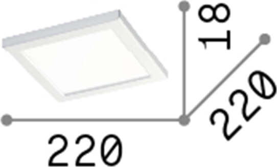 Plafoniera-Moderna-Aura-Materie-Plastiche-Nero-Led-20W-4000K