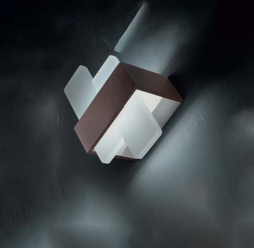 Plafoniera-Moderna-Bunny-Metallo-Ruggine-Led-20W