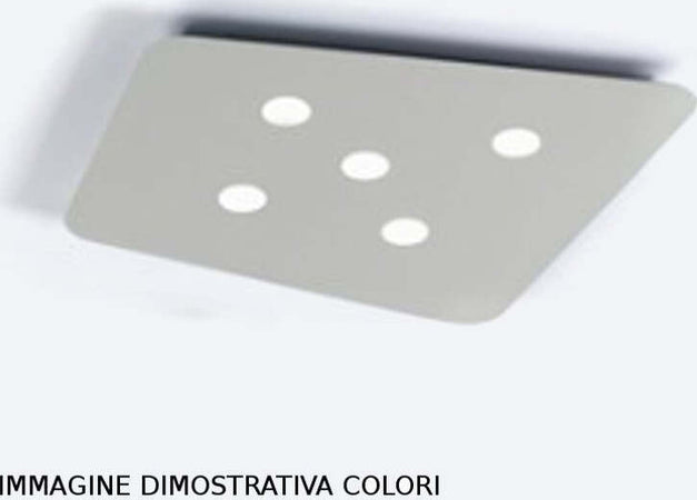 Plafoniera-moderna-Cattaneo-illuminazione-FUORISQUADRA-764-25PA-9W-LED-lampada-soffitto-dimmerabile-metallo-760LM-3000°K-IP20
