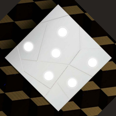 Plafoniera-moderna-Cattaneo-STREET-873-60PA-LED-9W-GX53-6-luci-lampada-parete-soffitto-metallo-quadrata-interno