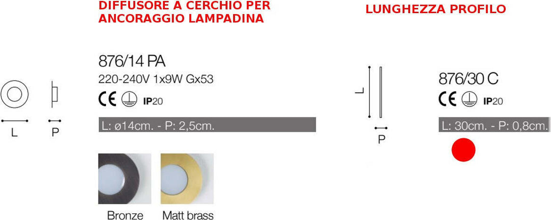 Plafoniera-moderna-Cattaneo-VINTAGE-876-3-PA-Gx53-LED-lampada-soffitto-parete-componibile-metallo-verniciato-interno