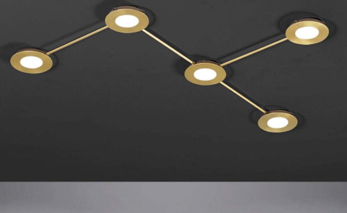 Plafoniera-moderna-Cattaneo-VINTAGE-876-5-PA-Gx53-LED-lampada-soffitto-parete-componibile-metallo-verniciato-interno
