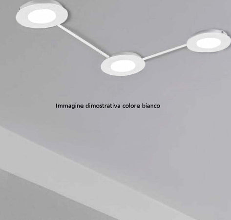 Plafoniera-moderna-Cattaneo-VINTAGE-876-5-PA-Gx53-LED-lampada-soffitto-parete-componibile-metallo-verniciato-interno