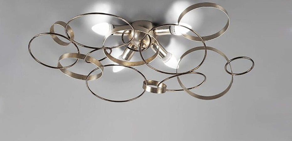 Plafoniera-moderna-CERCHI-CE601-CE602-E14-LED-metallo-lampada-soffitto