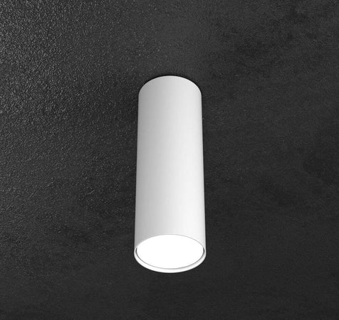 Plafoniera-Moderna-Cilindrica-Shape-Metallo-Bianco-1-Luce-Gx53-25Cm