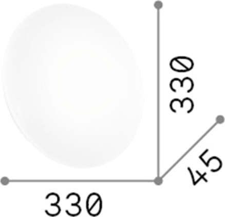 Plafoniera-Moderna-Clara-Metallo-Bianco-Led-16W-3000K-Luce-Calda