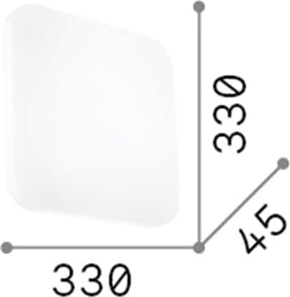 Plafoniera-Moderna-Clara-Metallo-Bianco-Led-17W-4000K-Luce-Calda